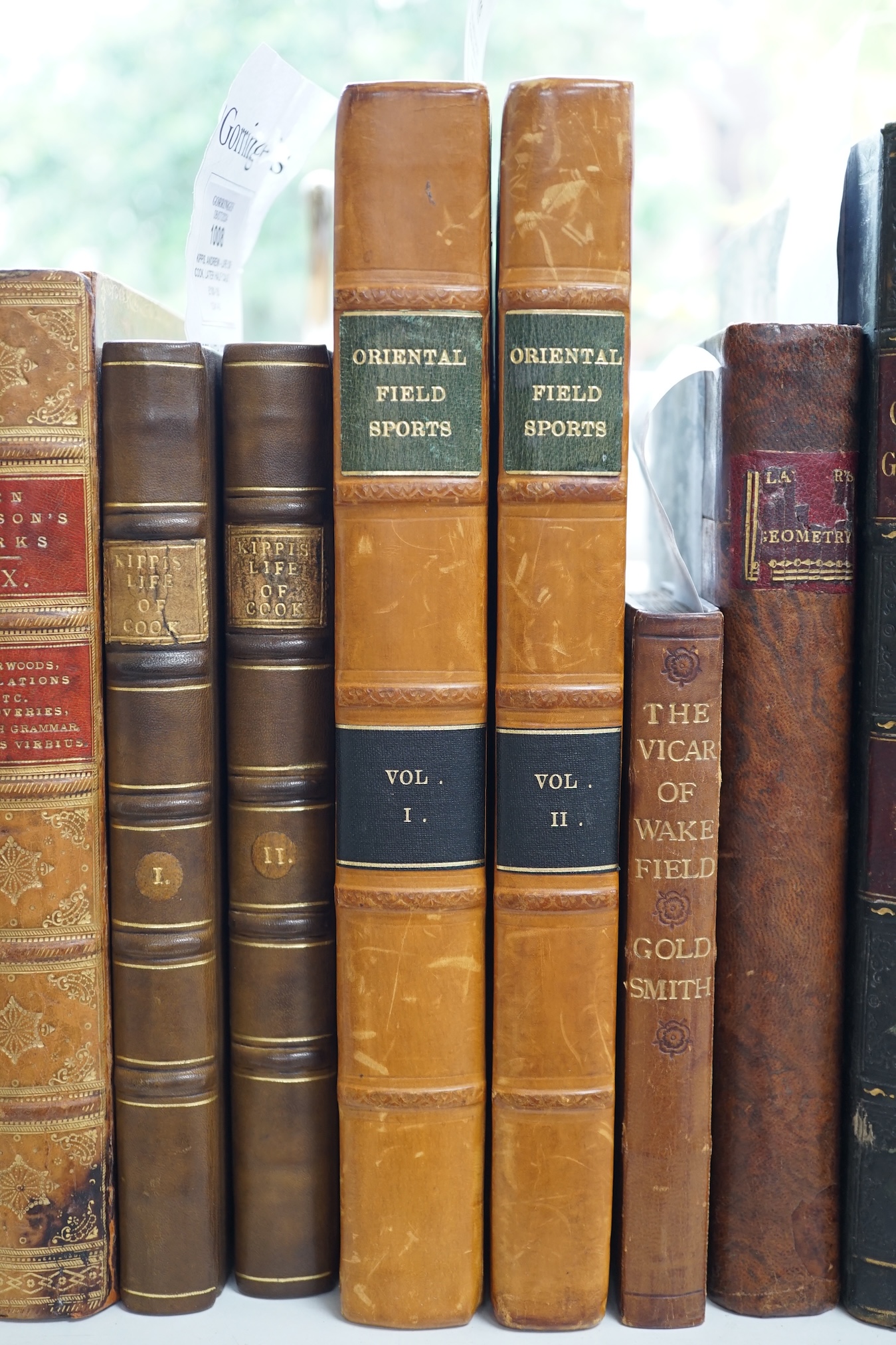 Williamson, Captain Thomas - Oriental Field Sports; Being a complete, detailed, and accurate description of the Wild Sports of the East, 2 vols. additional engraved titles, 40 uncoloured aquatint plates after Samuel Howe